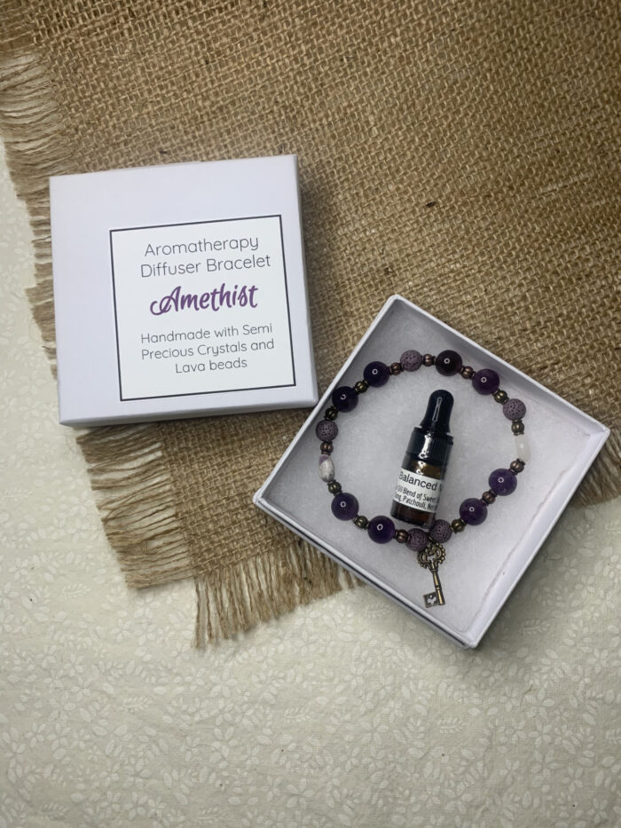Amethyst diffuser bracelet