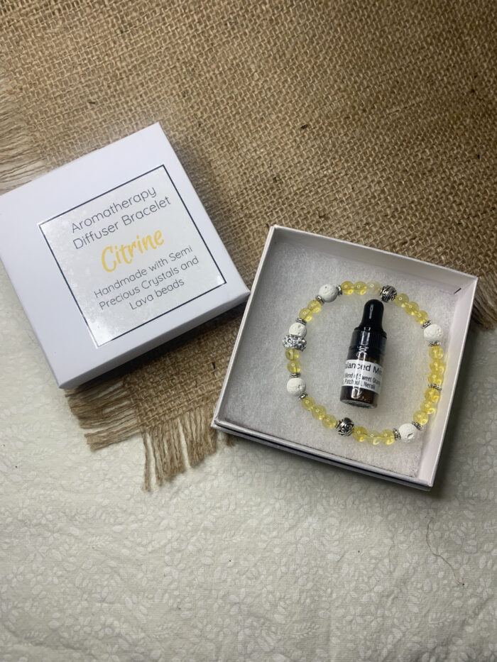 Citrine diffuser bracelet